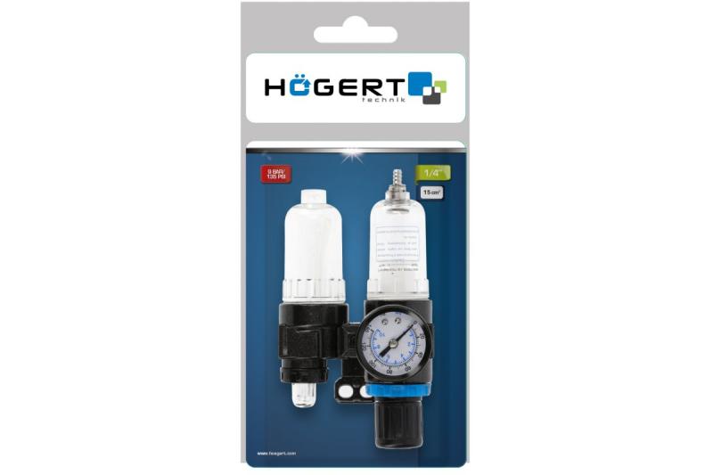 Hoegert Luchtfilter met een regelaar en smeermiddel 1/4" 25/15 ml 1208960645