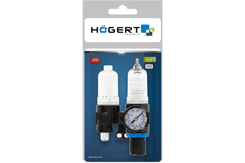 Hoegert Luchtfilter met een regelaar en smeermiddel 1/4" 25/15 ml 1208960645