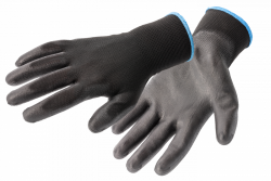 Polyurethane protective gloves, black size 7 1208960685