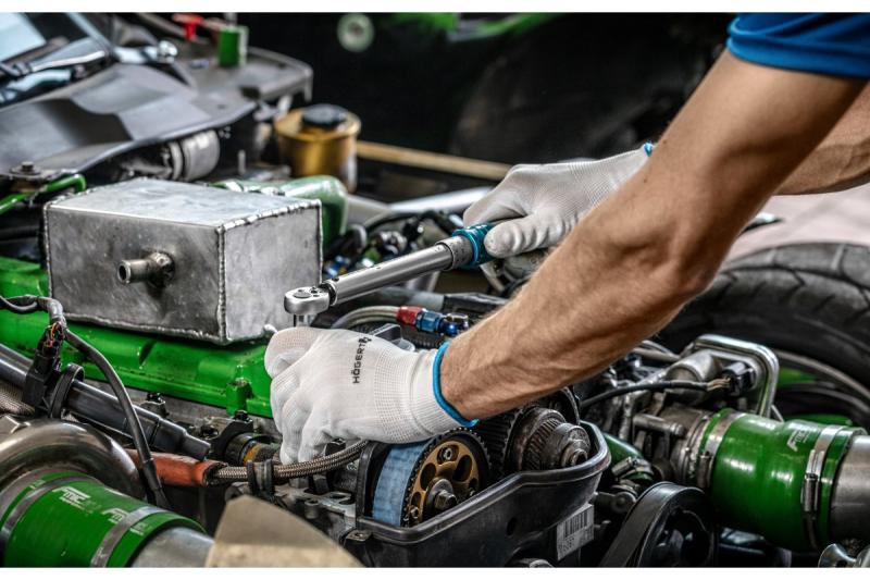 Protective polyurethane gloves, white size 7 1208960688