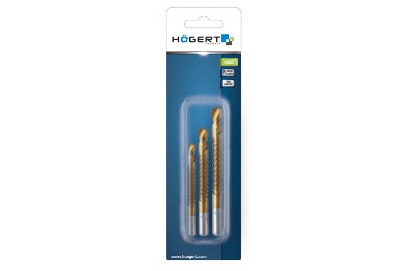Hoegert Boorzaagbits set: 5 6 8 mm gemaakt van HSS staal. 1208961712
