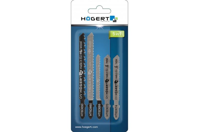 Hoegert Decoupeerzaagbladenset "5 in 1" mix 5-delige blister 1208961828