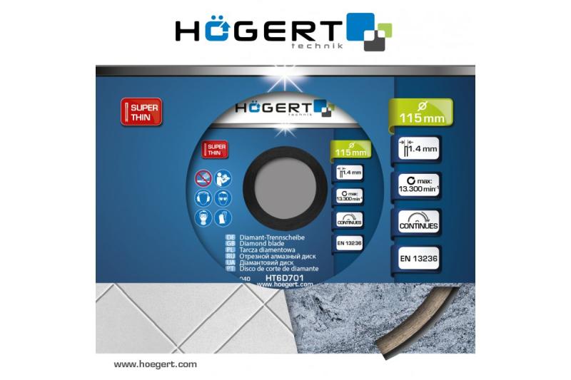 Hoegert Doorlopende diamantschijf 115 mm 1208961829