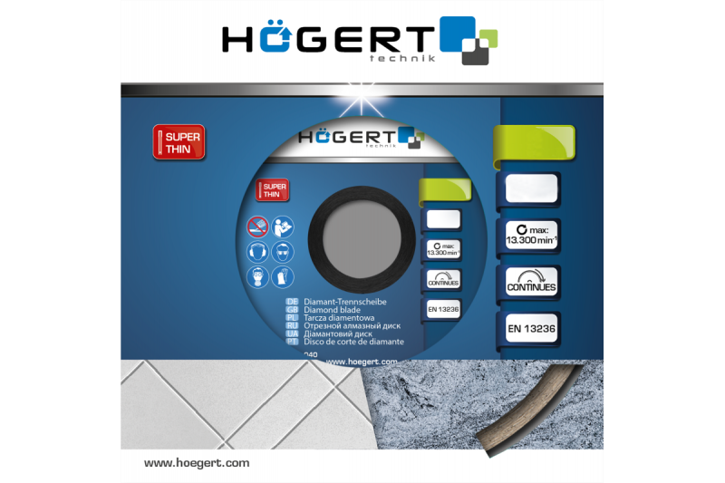 Hoegert Doorlopende diamantschijf 230 mm 1208961832