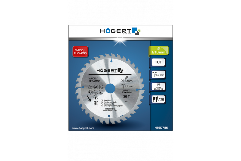 Hoegert TCT zaagblad 216x36Tx30 1208961863