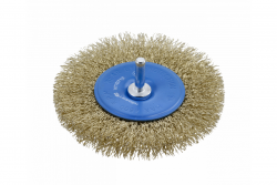 Hoegert Schijfborstel met een pin, 100 mm messing draad van 0,3 mm. 1208961965