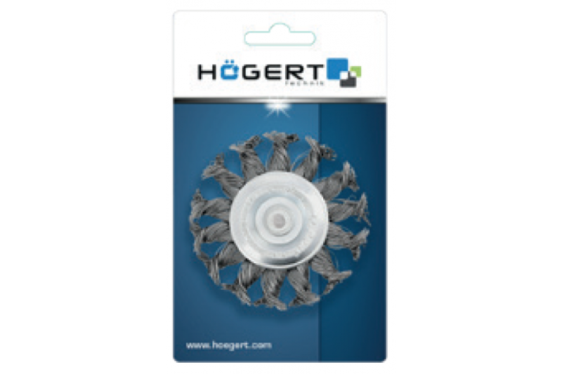 Hoegert Schijfborstel met een pin van 75 mm en staaldraad van 0,5 mm. 1208961967