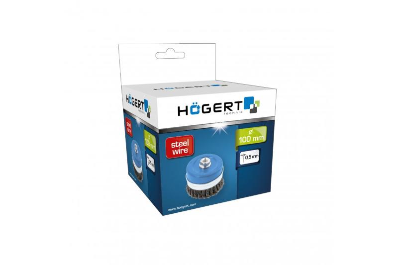 Hoegert Schijfborstel 100 mm M14 staaldraad 0,5 mm 1208961972