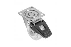 Transparent caster B50 with brake 1208962370