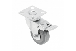 Furniture wheel GREYROLL, 50 mm, gray, with brakes 1208962375
