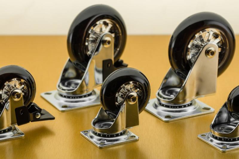 Furniture wheel, Brazylia, black, 75mm (with brake) 1208962387