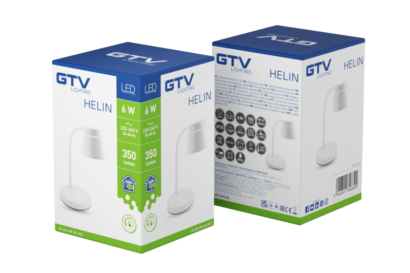 Decor Bureaulamp Helin 6W 350lm AC220-240V 3-CCT PF> 0,5 RA>80 wit. 1208962490