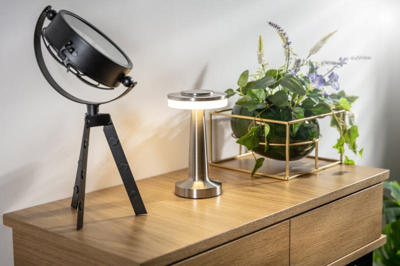 Decor Monum Bureau Lamp 3W 200lm DC 5V 1A 3000 K 3 stuks Dimmen batterij 1800 mAh inox 1208962503