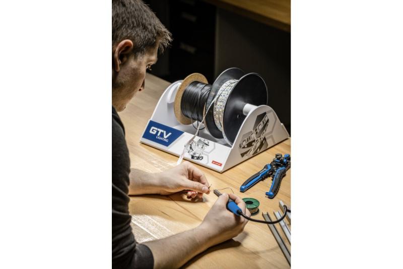 Flash Strip 3528, 300 LED cold white, 24W/5m without gel 8mm, Roll 50m, 12V 1208962562