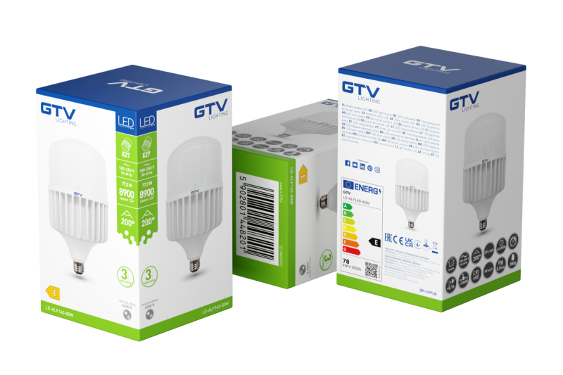 LED LIGHT SOURCE, A-G, F140, 4000K, 77.5W, E27, AC180-250V, 200°, 8900lm, 374mA 1208962607