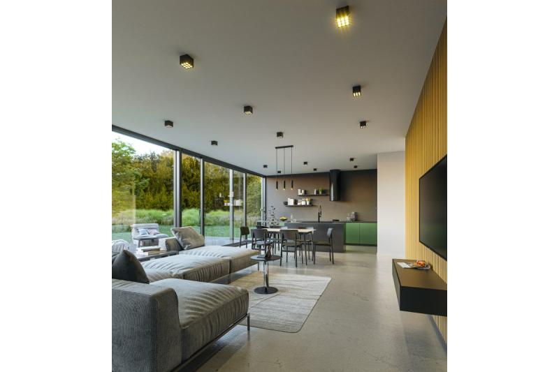 Decor LED-armatuur ARTEMIDA 20W 1920lm AC220-240V 50/60 Hz PF>0,9 Ra≥80 IP20 IK08 4000K 38° vierkant zwart. 1208962642