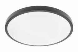 Ceiling lamp ATOL LED, Ø400mm, 3000K, 32W, 2560lm, AC220-240V, 50/60 Hz, PF>0,9, IP54, black, 3y 1208962647