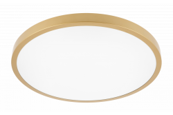 Ceiling lamp ATOL LED, Ø400mm, 3000K, 32W, 2560lm, AC220-240V, 50/60 Hz, PF>0,9, IP54, gold, 3y 1208962648