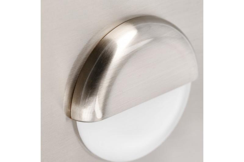 Decor LED traparmatuur ESCADA OB DC12V ronde matglazen kap 0 8W 70lm 4000K inox kabel 150cm