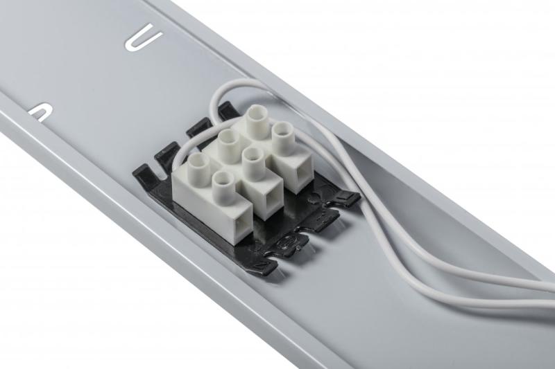 Waterproof fixture HELIOS-LED 136 BIS, T8 LED, G13, AC220-240V, 50/60Hz, IP65, ABS/PS, with wiring for one side power supply LED tubes, gray housing 1208962835