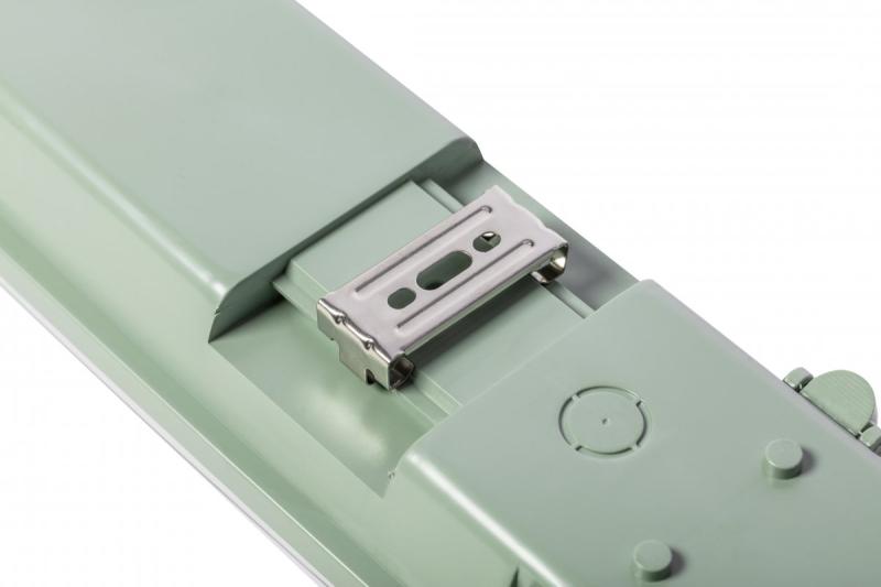 Waterproof fixture HELIOS-LED 236 BIS, T8 LED, G13, AC220-240V, 50/60Hz, IP65, ABS/PS, with wiring for one side power supply LED tubes, gray housing 1208962837