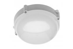 LED bulkhead fixture LUXIA 10W ROUND, 700lm, IP65, AC220-240V, 50/60Hz, beam angle 220°, neutral white, white housing 1208962876