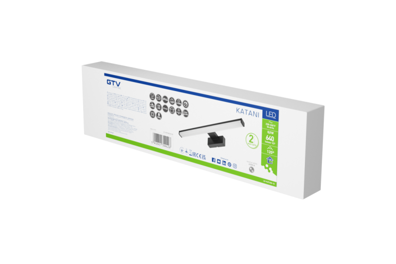 Decor Led-armatuur Catania 400mm 8W AC220-240V 50/60Hz 4000K IP44 RA >80 640lm Zwart. 1208962884