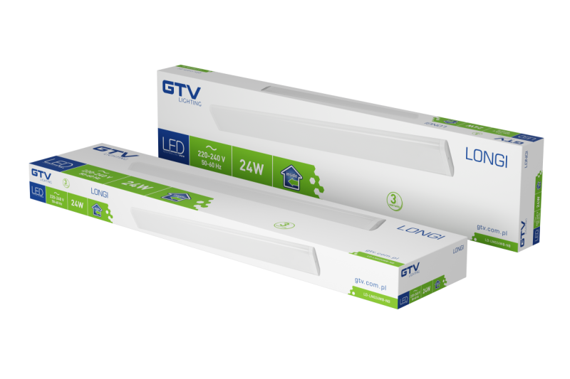 LED fixture LONGI, 24W, 2400lm, AC220-240V, 50/60 Hz, PF>0,5, Ra≥80, IP40, IK08, 4000K, 60cm, white 1208962916