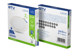 LOUIS LED downlight, IP54, 24W, 1920lm, AC176-264V, 50/60Hz, 120°, 4000K, recessed, circular 1208962932