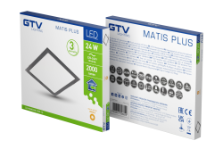 MATIS PLUS LED luminaire, downlight, 24W, black, 3000K, 2000lm, AC220-240V, mortise, IP20, 120° 1208962986