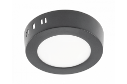 LED fixture ORIS PLUS, downlight, 7W, black, 4000K, 560lm, AC220-240V, surface mounted, IP20, 120° 1208963043