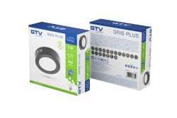 LED fixture ORIS PLUS, downlight, 7W, black, 4000K, 560lm, AC220-240V, surface mounted, IP20, 120° 1208963043