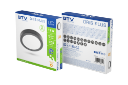 LED fixture ORIS PLUS, downlight, 13W, black, 3000K, 1020lm, AC220-240V, surface mounted, IP20, 120° 1208963045