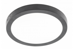 LED fixture ORIS PLUS, downlight, 24W, black, 4000K, 2000lm, AC220-240V, surface mounted, IP20, 120° 1208963055