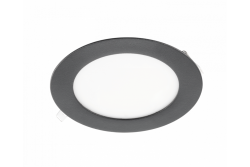 LED fixture ORIS PLUS, downlight, 7W, black, 3000K, 560lm, AC220-240V, recessed, IP20, 120° 1208963061
