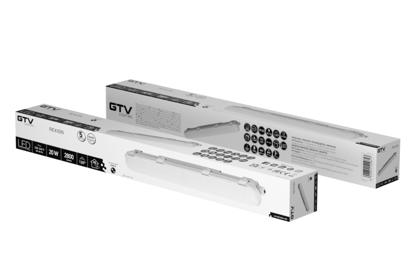 REXION-hermetic LED luminaire, 20W, 2800lm, AC220-240V, 50/60 Hz, PF>0,9, RA>80, IP65,5y 1208963116