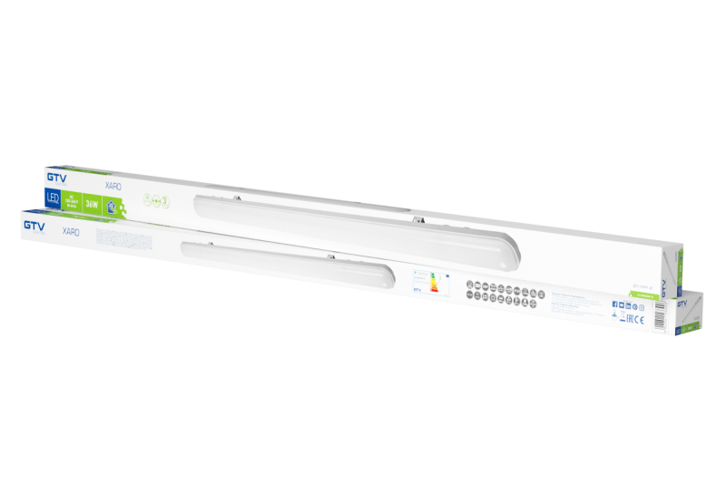 XARO LED airtide lamp, 36W, 4400lm, AC220-240V, 50/60 Hz, PF>0.9, RA>80, IP65, 4000K, 120cm 1208963265