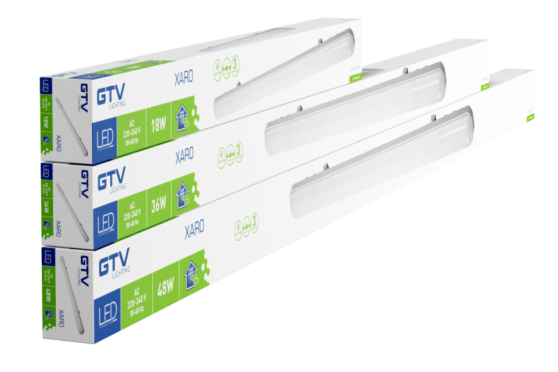 XARO LED airtide lamp, 36W, 4400lm, AC220-240V, 50/60 Hz, PF>0.9, RA>80, IP65, 4000K, 120cm 1208963265