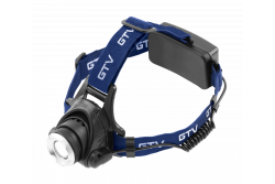 LED Headlamp for 2xAAA battery, 6W, 350lm, 6400K, 275m, IP44, black 1208963356
