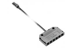 Connector for LED lighting, distributor black 6 sockets with 2m AWG24 cable and mini amp m connector 1208963372