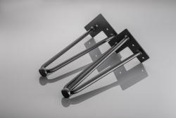 Hairpin ARTO leg with foot, 3 rods, 10 x 304 mm, black 1208963521