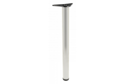 Tafelpoot rond satijn 71cm hoog verstelbaar 3cm met poot diameter 6cm 1208963581