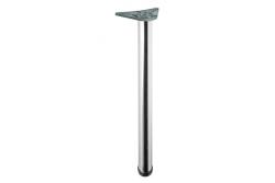 Tafelpoot rond chroom 82cm hoog verstelbaar 3cm met poot diameter 6cm 1208963586