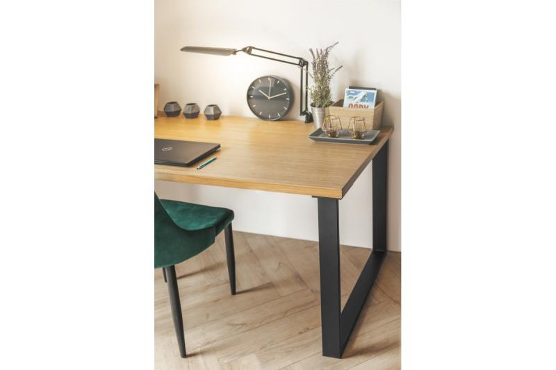 Table leg INDUSTRIA, 710 mm x 820 mm, rectangular, profile 80 x 20 mm, black 1208963596