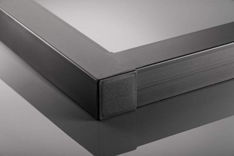 Table leg INDUSTRIA, 710 mm x 820 mm, rectangular, profile 80 x 40 mm, black 1208963598