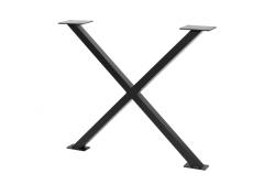 Table leg INDUSTRIA 710 mm x 820 mm, cross, profile 80 x 20 mm, black 1208963604