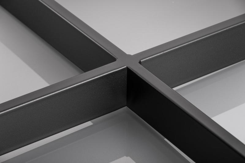 Table leg INDUSTRIA 710 mm x 820 mm, cross, profile 80 x 40 mm, black 1208963606