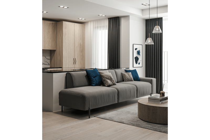 RONDA foot, height 150 mm, matt black 1208963626