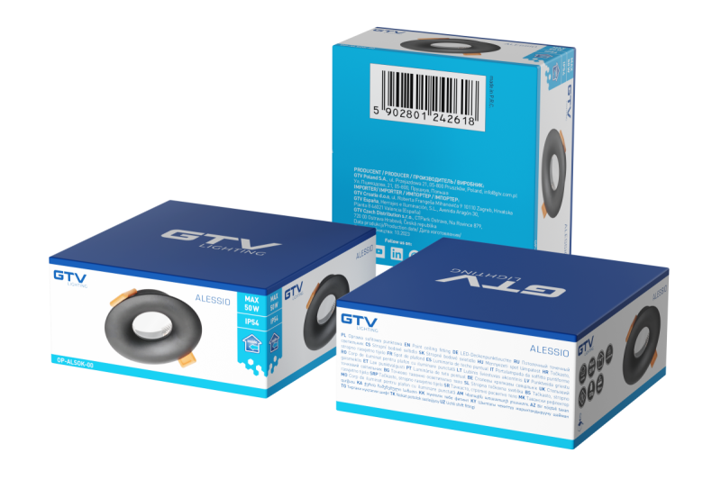 Decor Plafondspot armatuur ALESSIO IP54 rond zwart 1208963702