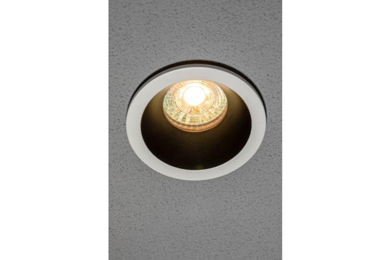 Decor Plafondspot armatuur ELVA IP54 rond Ø85x45mm wit / zwart 1208963720